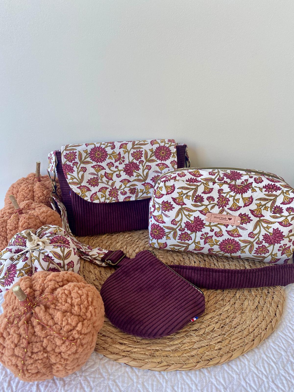 Trousse de toilette florale d'automne