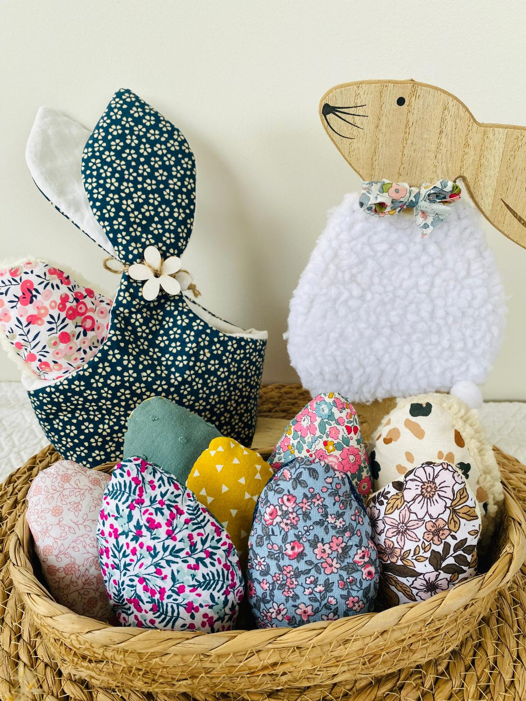 Oeufs de Pâques en tissu