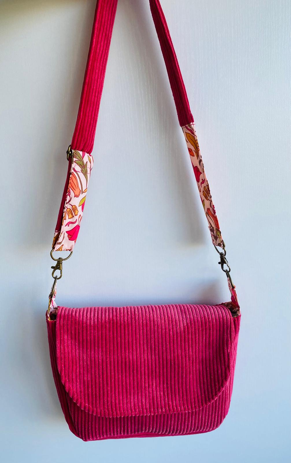 Besace bandoulière velours