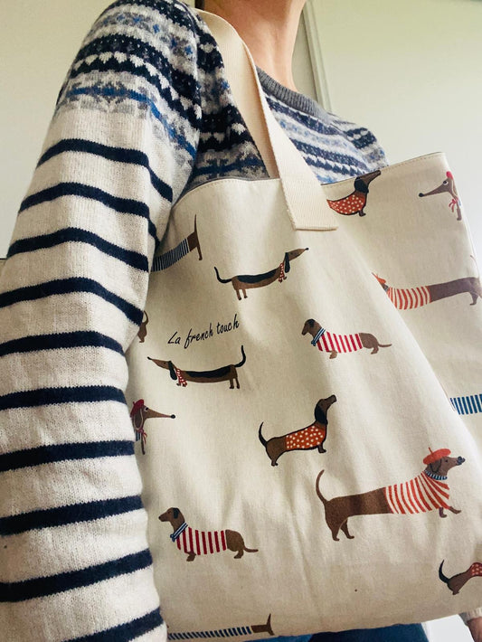 Sac cabas Teckel french touch