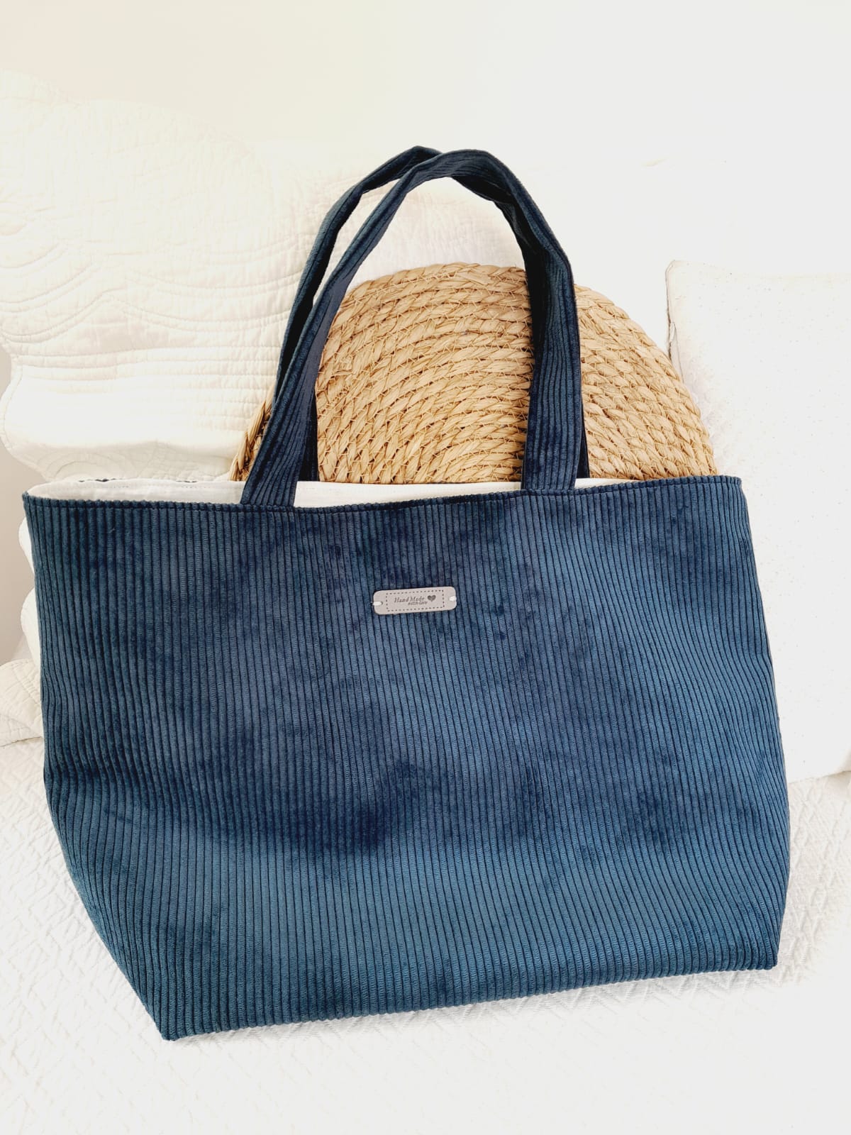 Sac cabas velours upcyclé