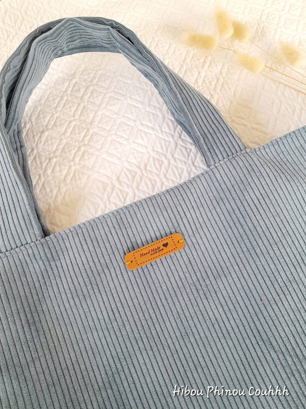 Sac cabas velours upcyclé