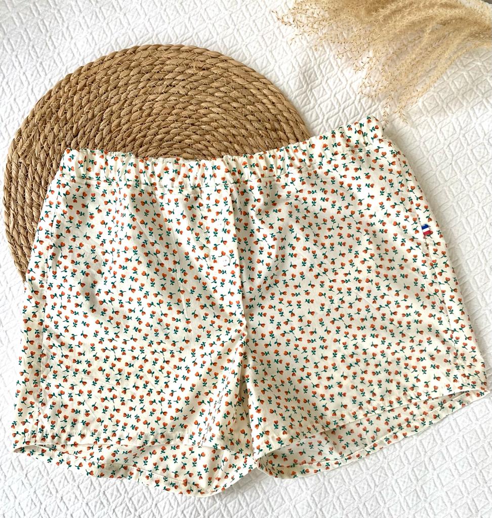 Caleçon Homme made in France- Fleurs coeurs - taille L
