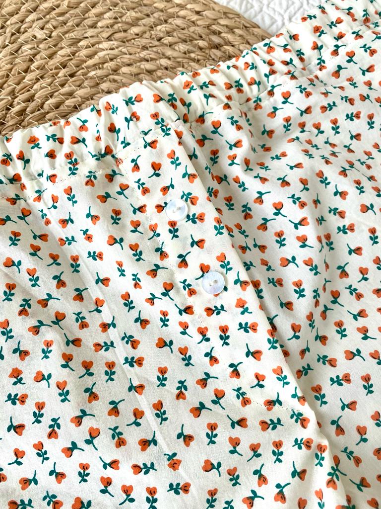 Caleçon Homme made in France- Fleurs coeurs - taille L