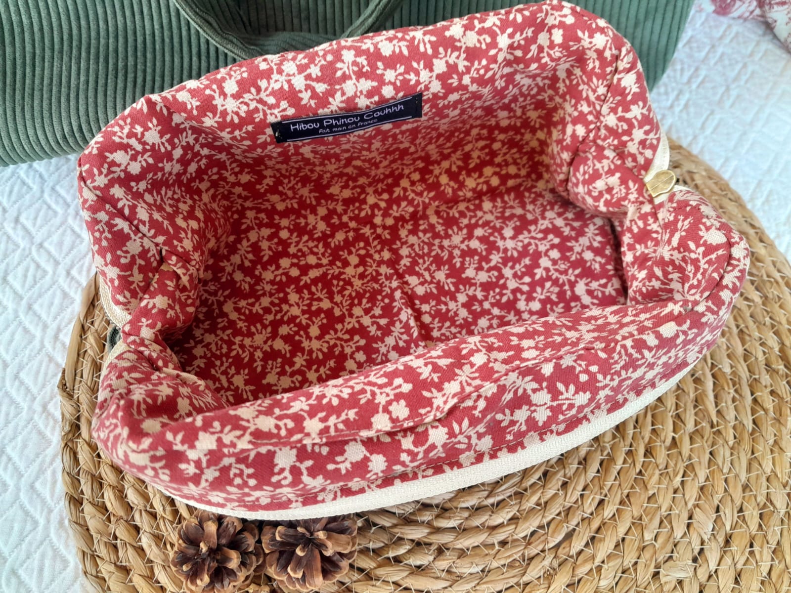 Trousse de toilette velours côtelé
