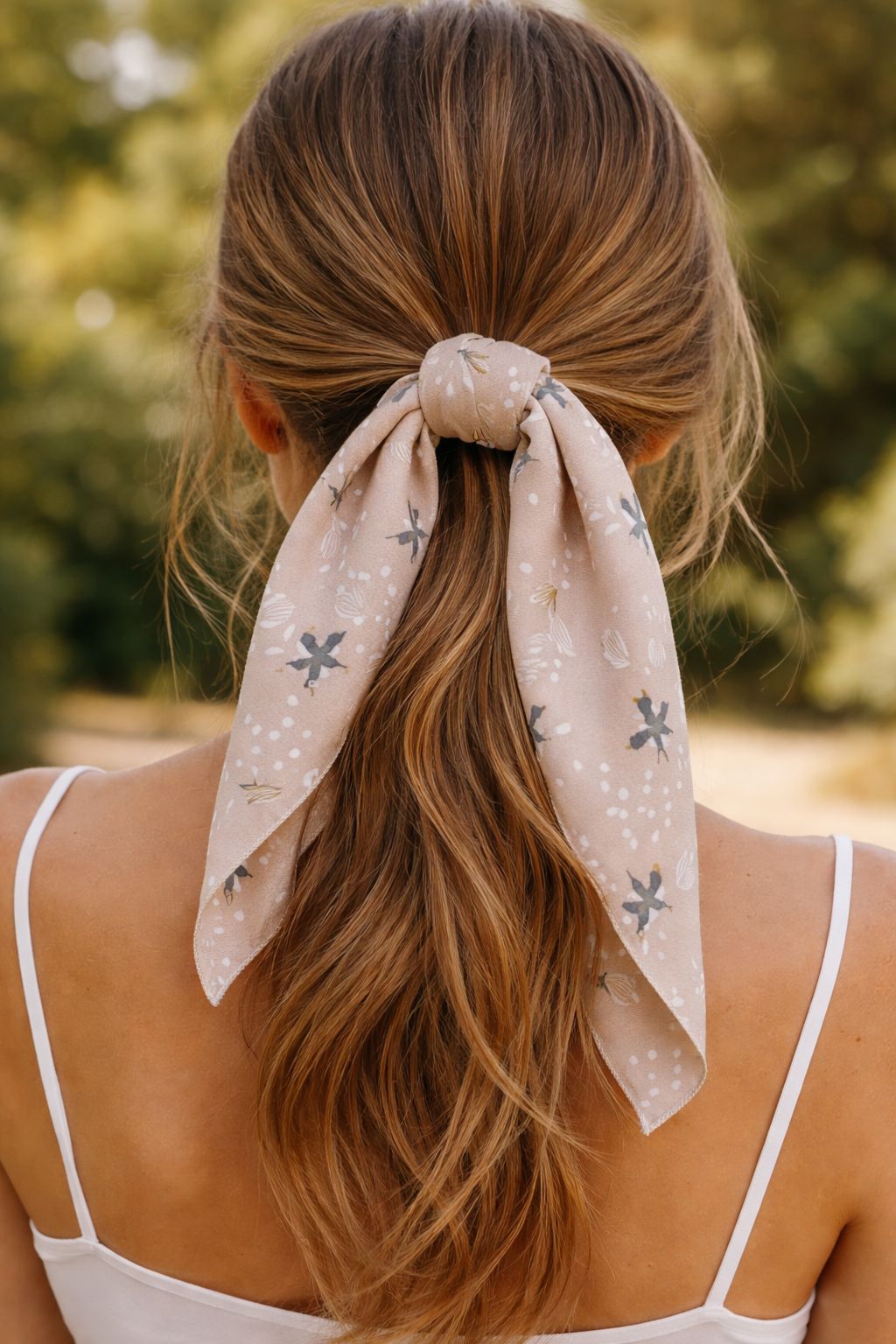 Foulard carré fait main 50x50 – coton/viscose léger – style bohème chic – accessoire cheveux & sac