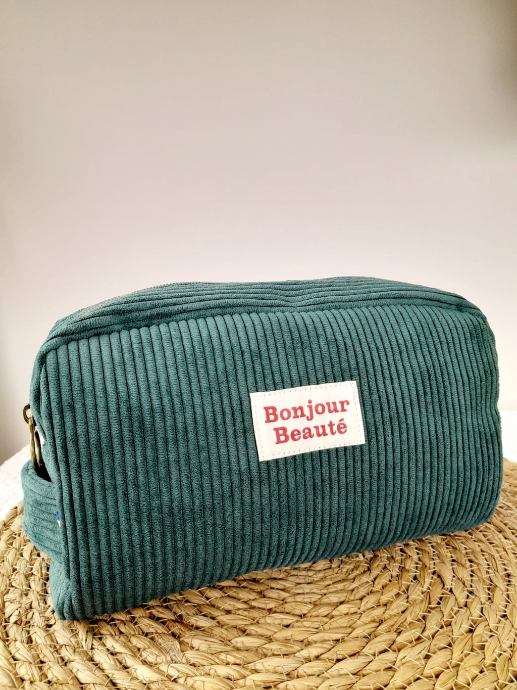 Trousse de toilette velours côtelé