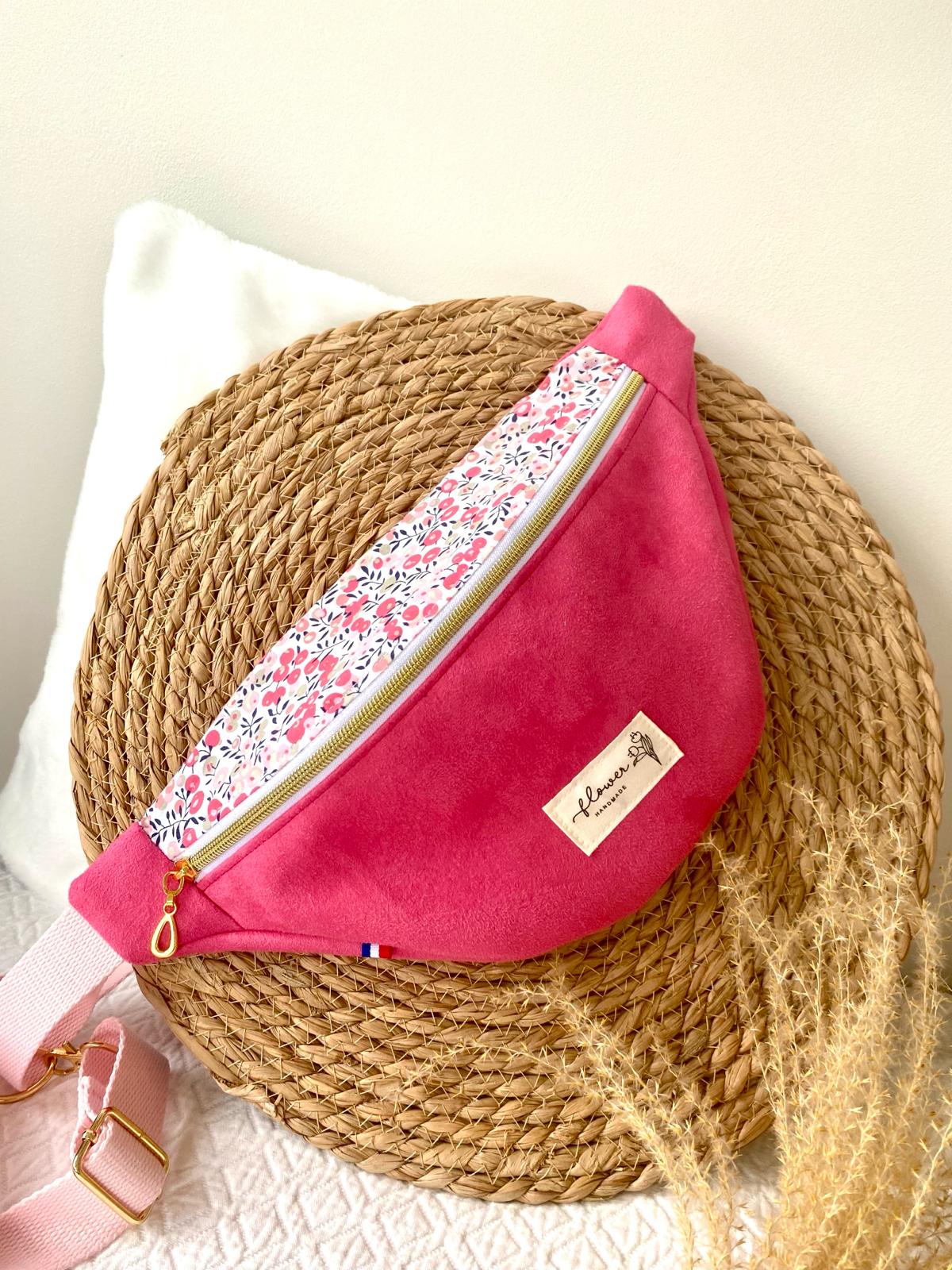 Sac ban. suédine rose liberty - adoptée