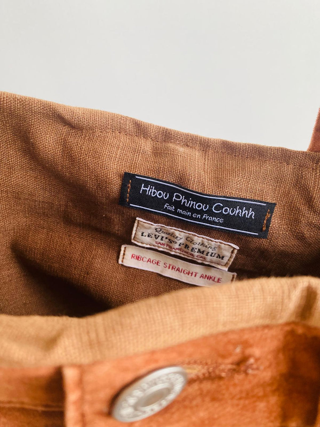 Sac cabas upcyclé velours Levi's