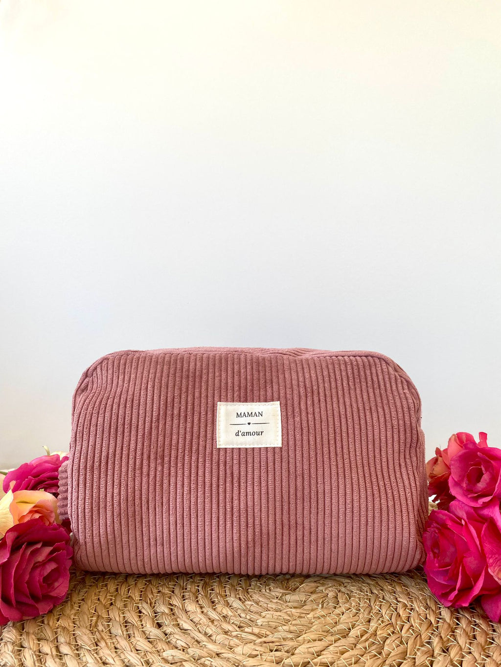 Trousse de toilette velours côtelé