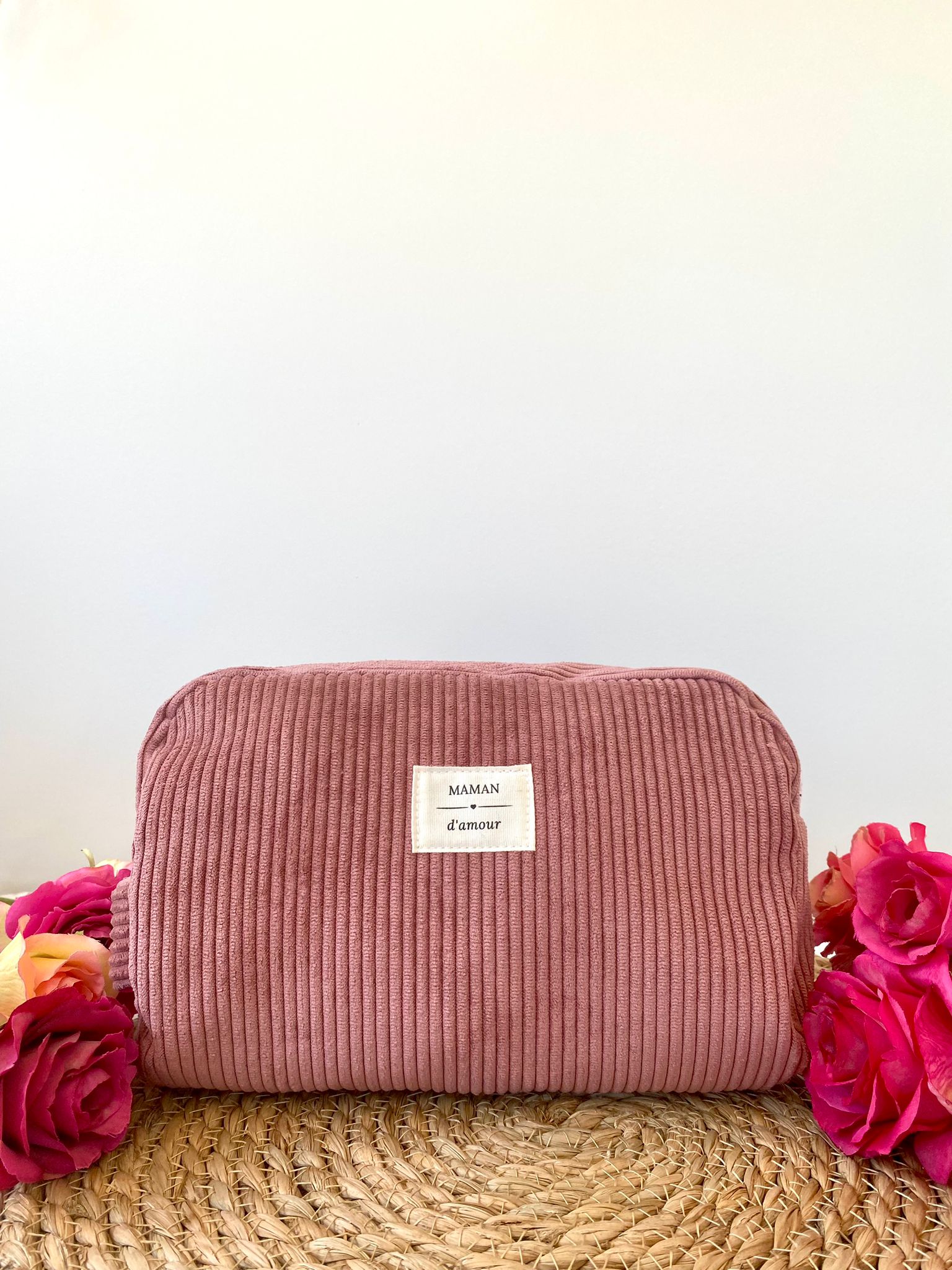 Trousse de toilette velours côtelé