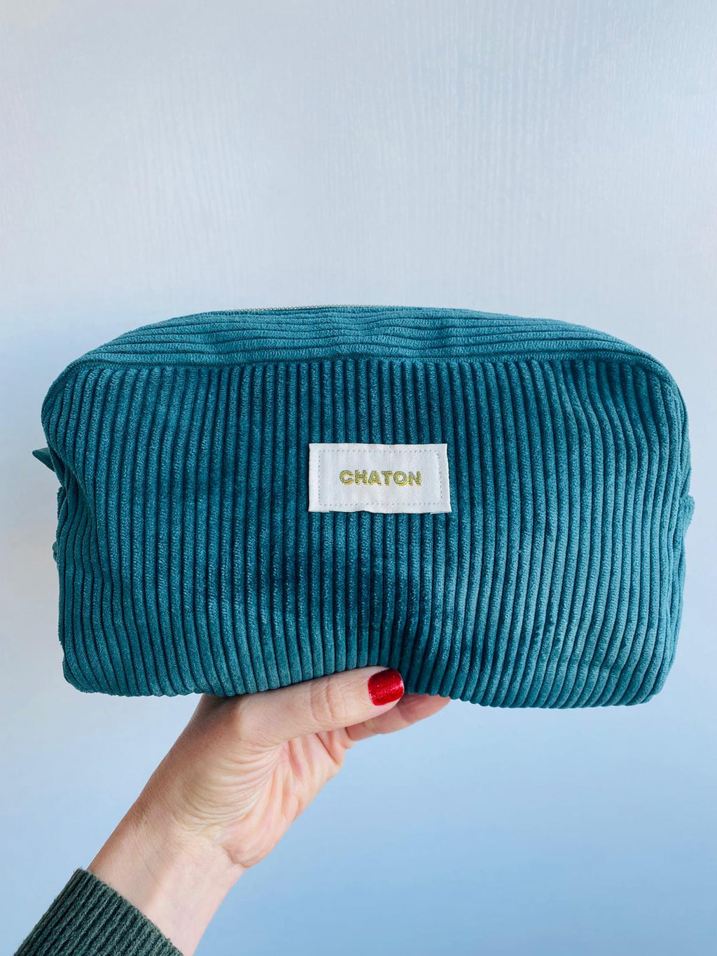 Trousse de toilette velours côtelé