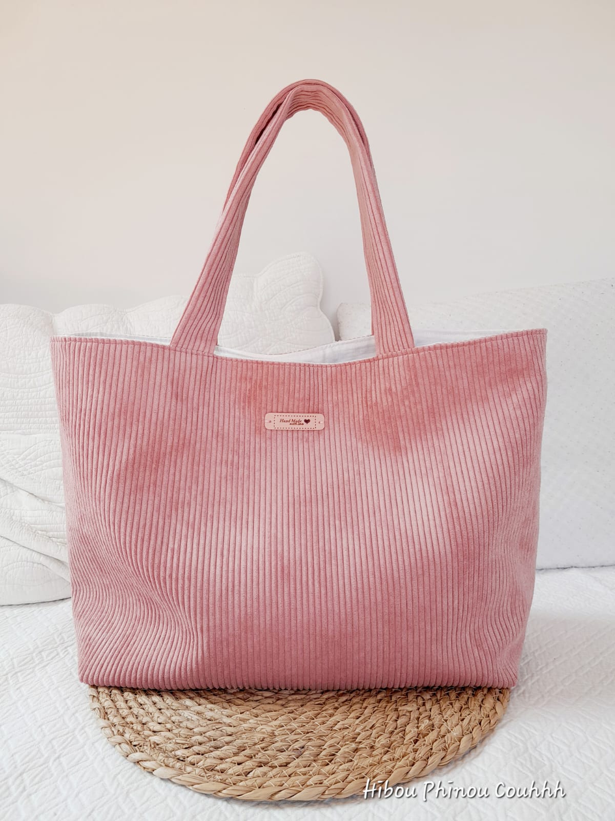 Sac cabas velours upcyclé