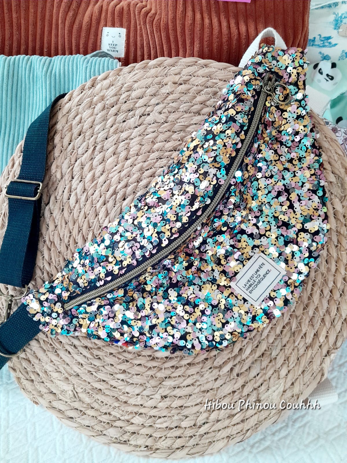 Sac banane à facettes