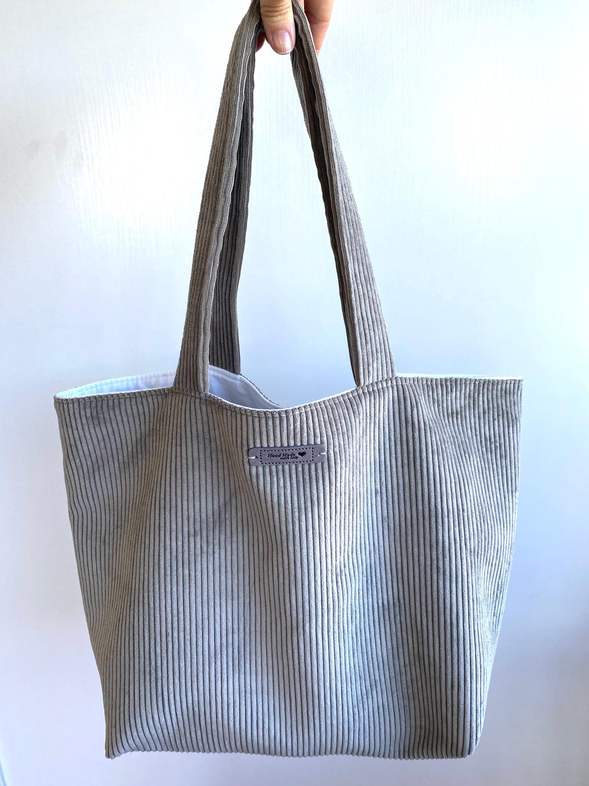 Sac cabas velours upcyclé