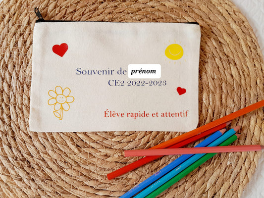 Trousse personnalisable - fin d'année / départ