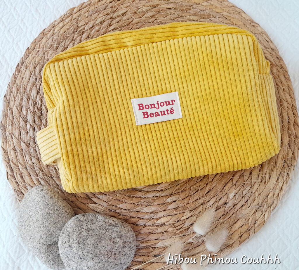 Trousse de toilette velours côtelé