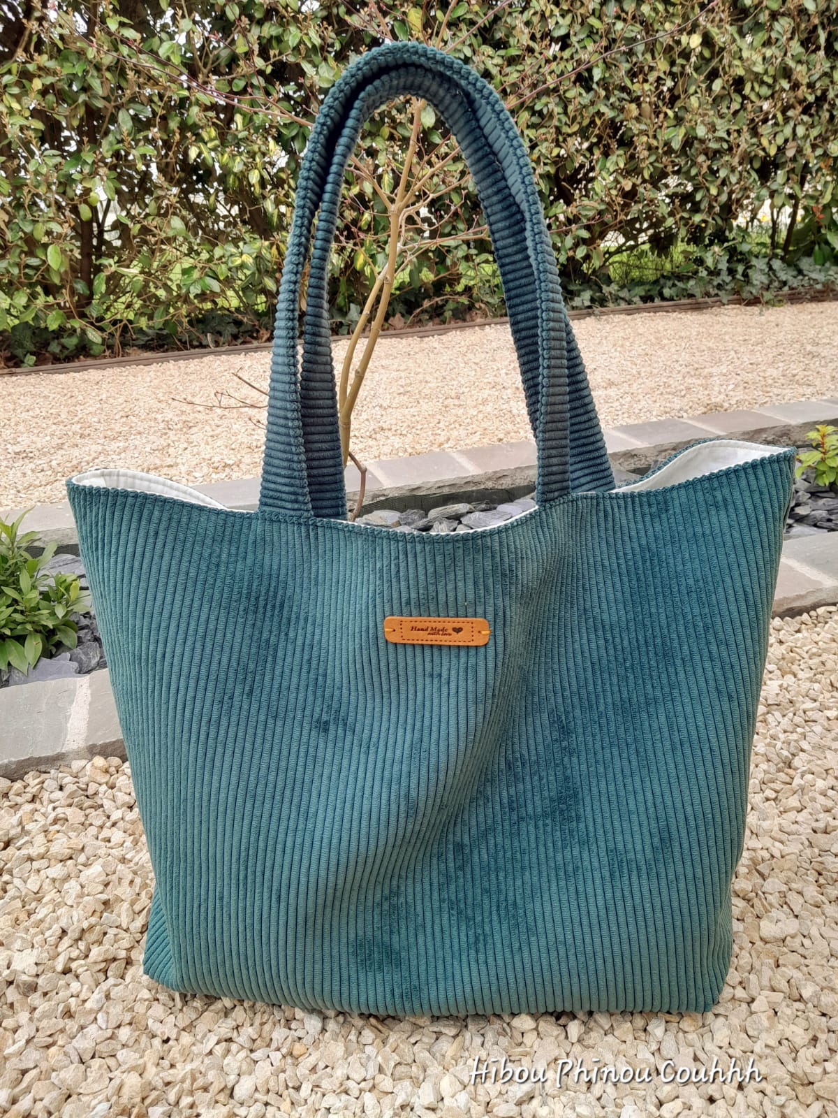 Sac cabas velours upcyclé