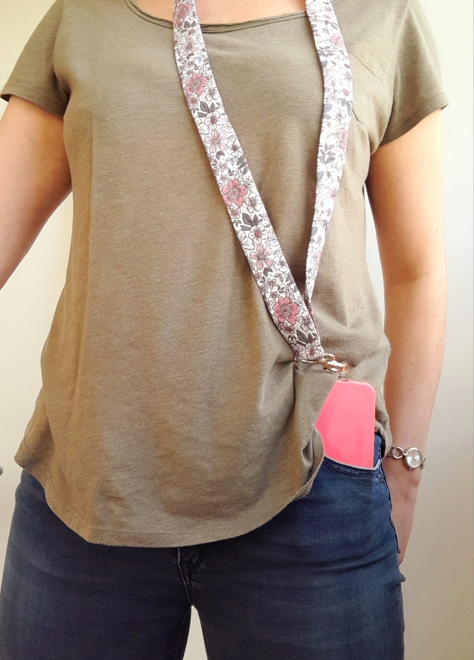 Tour de cou pour téléphone - badge