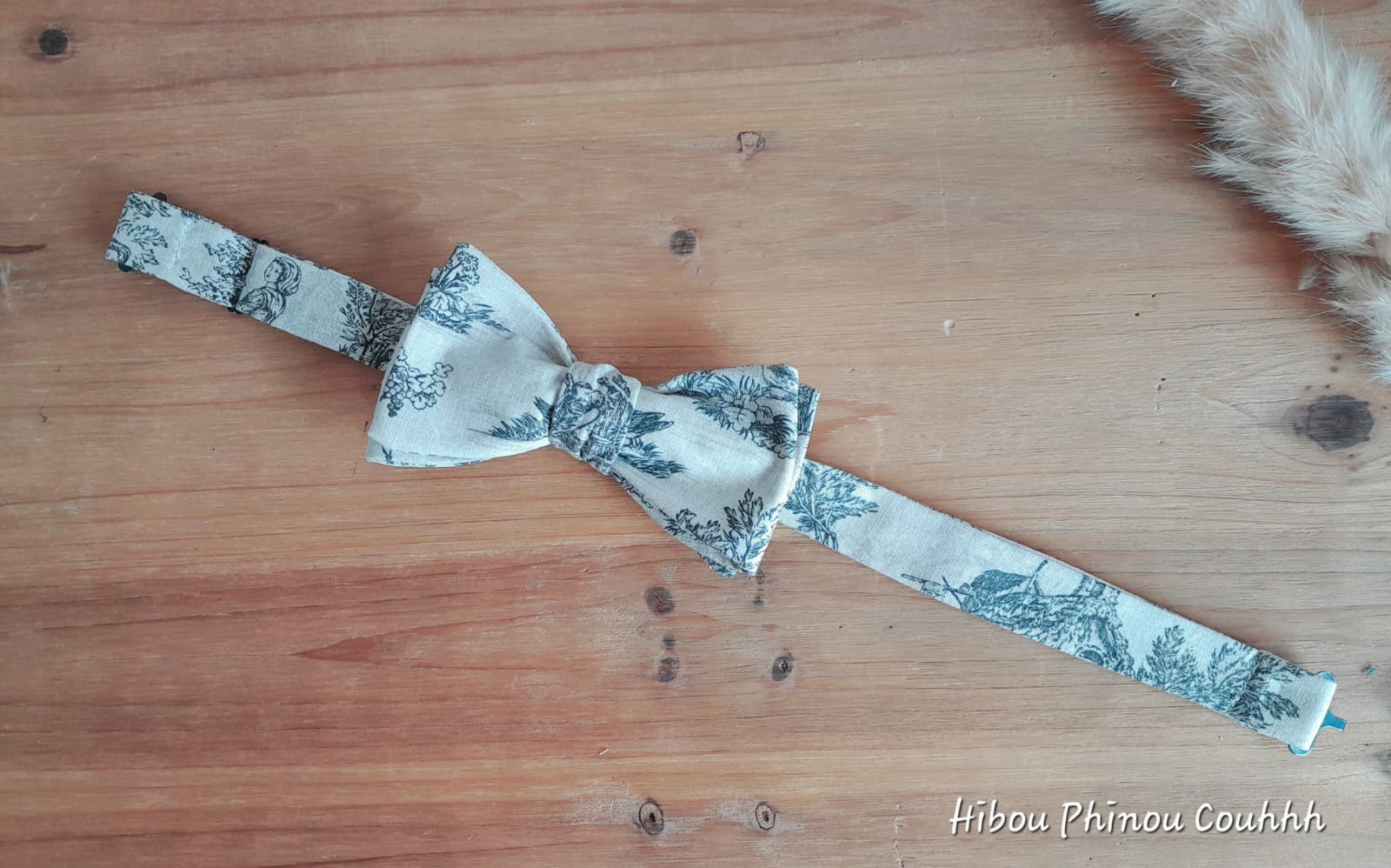 Noeud papillon réglable Toile de jouy